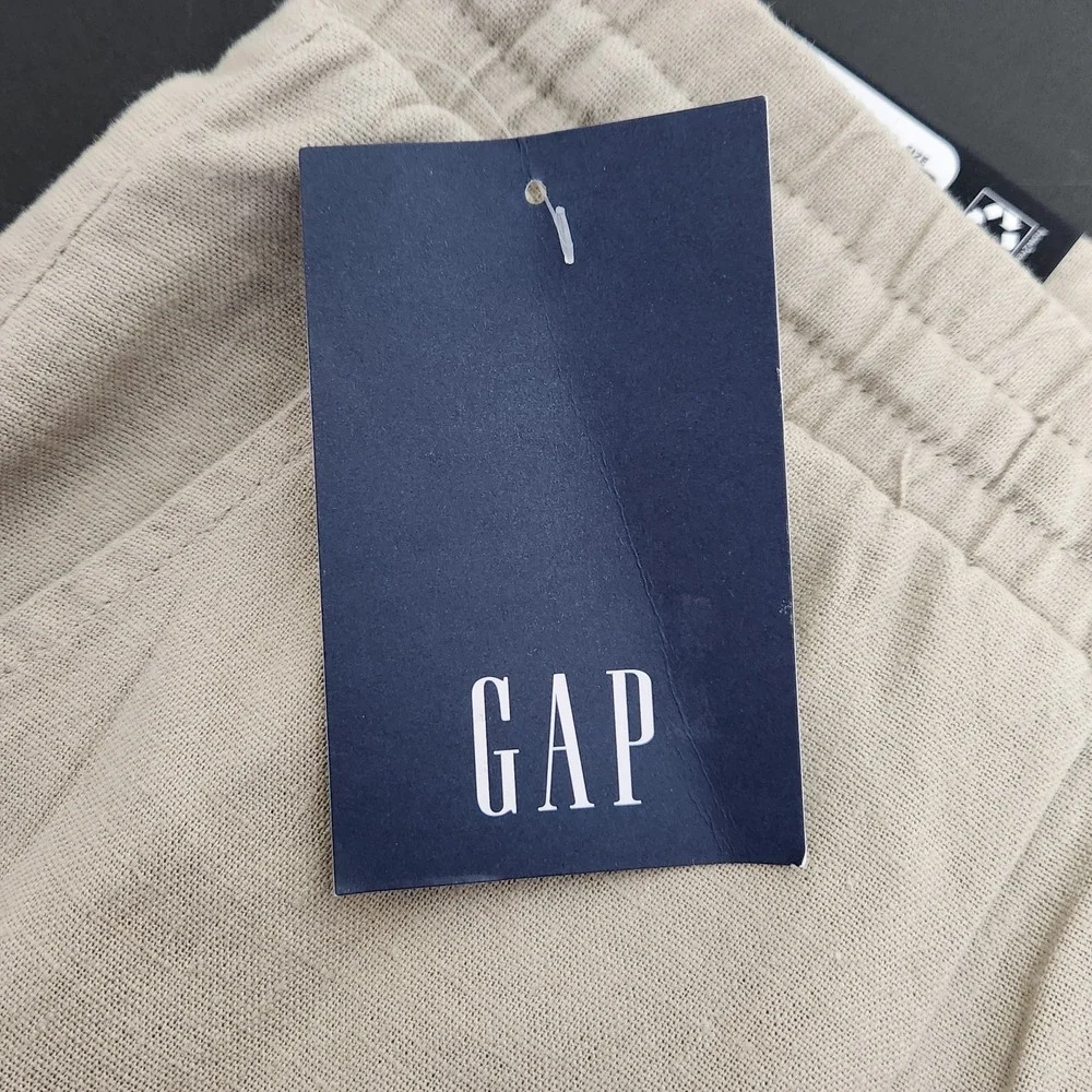 Gap Womens XL Flax‎ Linen Blend Mid Rise Pull-On Wide-Leg Pants NWT Beachy